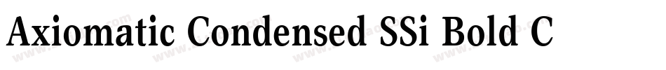 Axiomatic Condensed SSi Bold Condensed字体转换